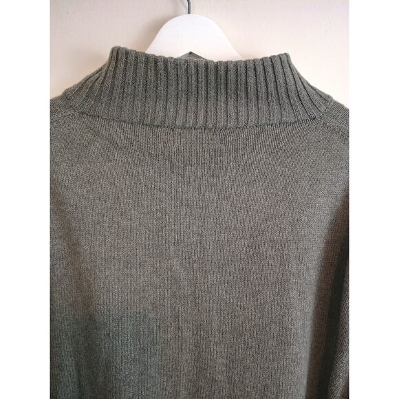 Polo Ralph Lauren Sweater Men 4XB Gray Zip Classic Minimalist Mock Neck Pullover - Picture 7 of 10